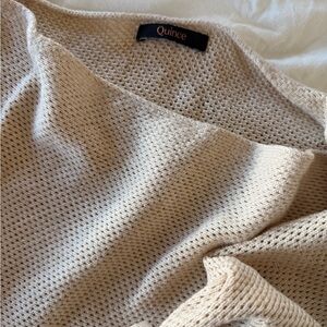 Quince Lightweight Cotton Cashmere Nursing Shawl — Heather Oatmeal